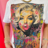 Marilyn Graffiti Blingy Tee