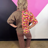Zenana Brown Pintuck Wide Leg Jeans