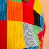 Burnt Toast Color Theory Checkered Plisse Short Set