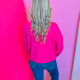Hot Pink Scuba Full Zip Pullover