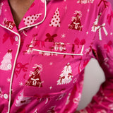 Pretty Pink Christmas Ruffle Pajama Set