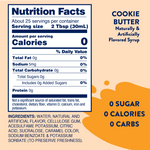 Nutrition Facts for Skinny Mixes Sugar-free cookie butter flavored syrup.