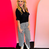 Black & White Striped Pants