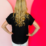 Whitney Black Woven Blouse