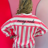 Pink Striped Vacay Lounge Top