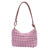 Puffy Pink Cloud Pleated Shoulder Bag