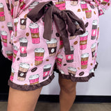Coffee Date Ruffle Pajama Set