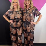 Wild Mix Ruffle Pajama Set