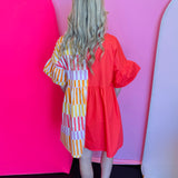 Coral New To Town Dress