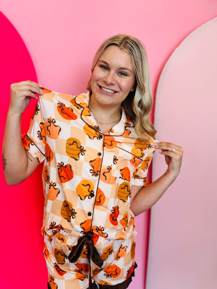Harvest Hues Ruffle Pajama Set
