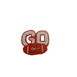 Go Football Beaded Pins
