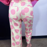 Yellow & Pink Polka Dot Pants