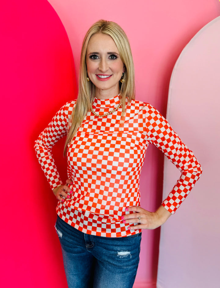 Orange Pep Rally Mesh Top