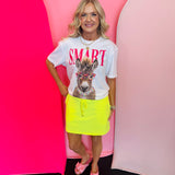 Smart "Donkey" Neon Rhinestone Tee