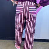 Plum & Pink Striped Pants