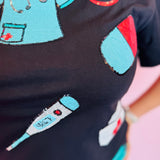Sequin Nurse Things Top