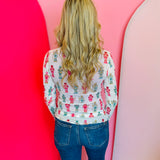 Keigan Holiday Nutcrackers Mesh Top