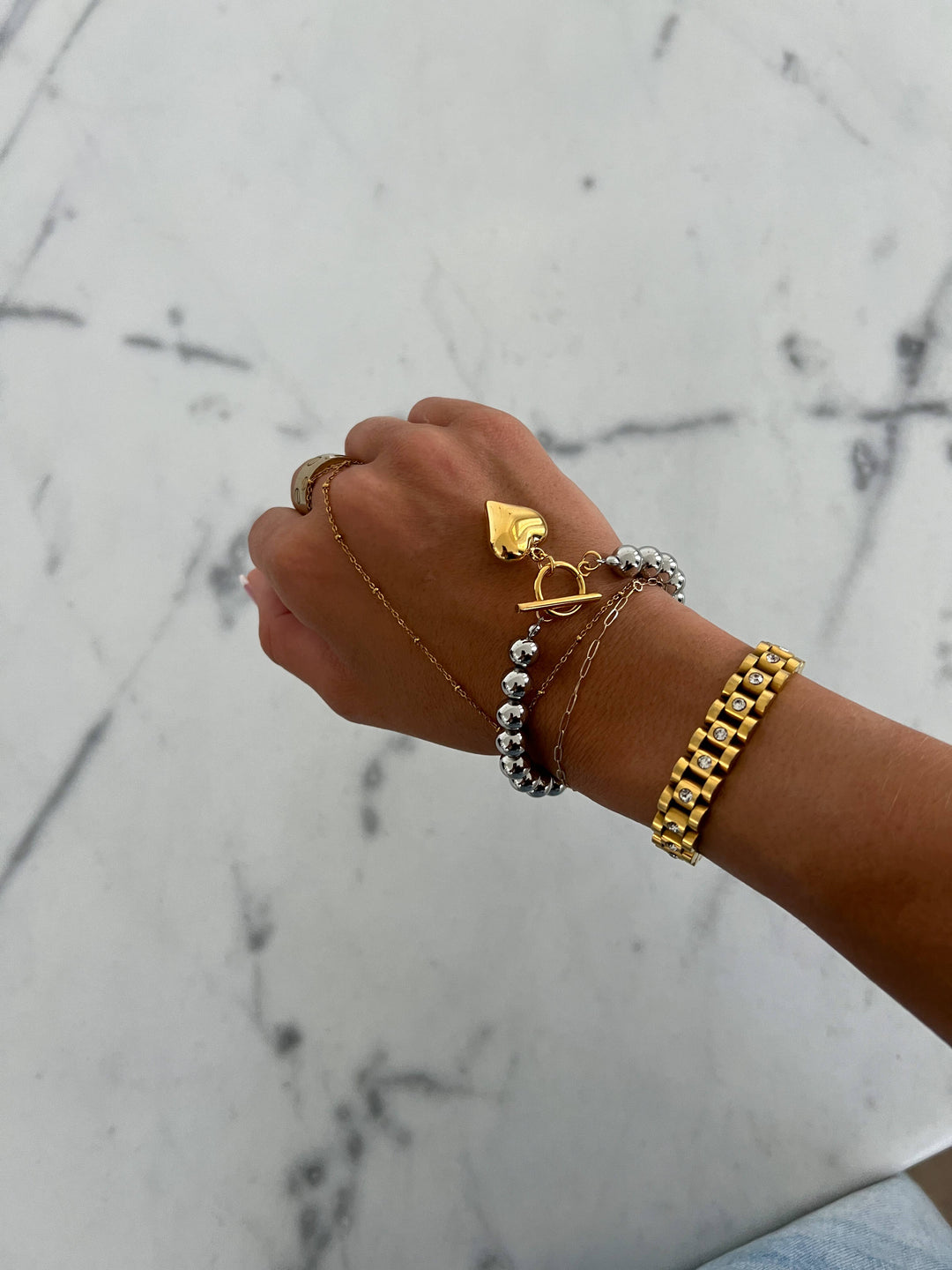 Glam Heart Bracelet (Water Resistant)
