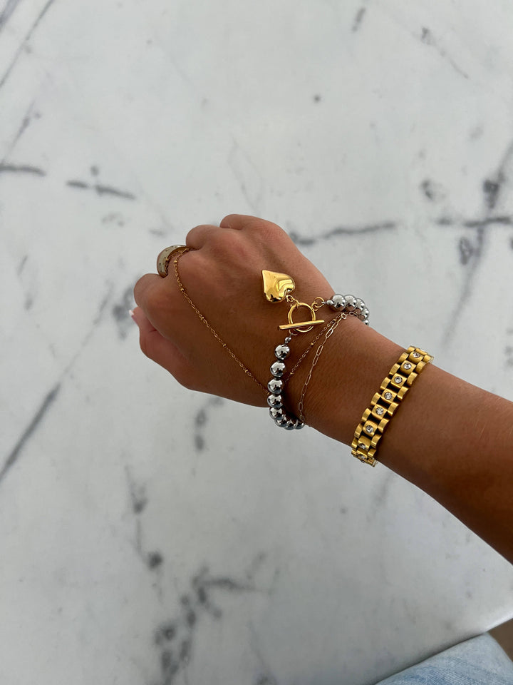 Glam Heart Bracelet (Water Resistant)