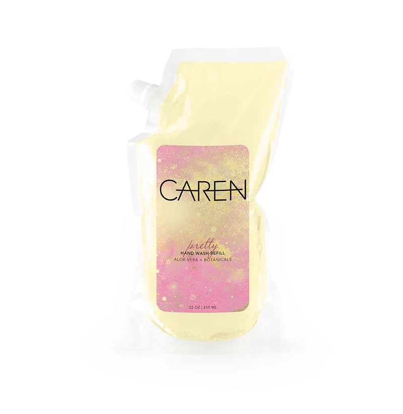 A 22oz refill pouch for "Pretty" hand wash. 