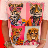 Trendy Animal Collage Tee