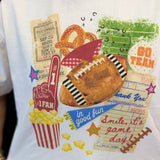 Poppy & Pine Football Collage Crop Tee