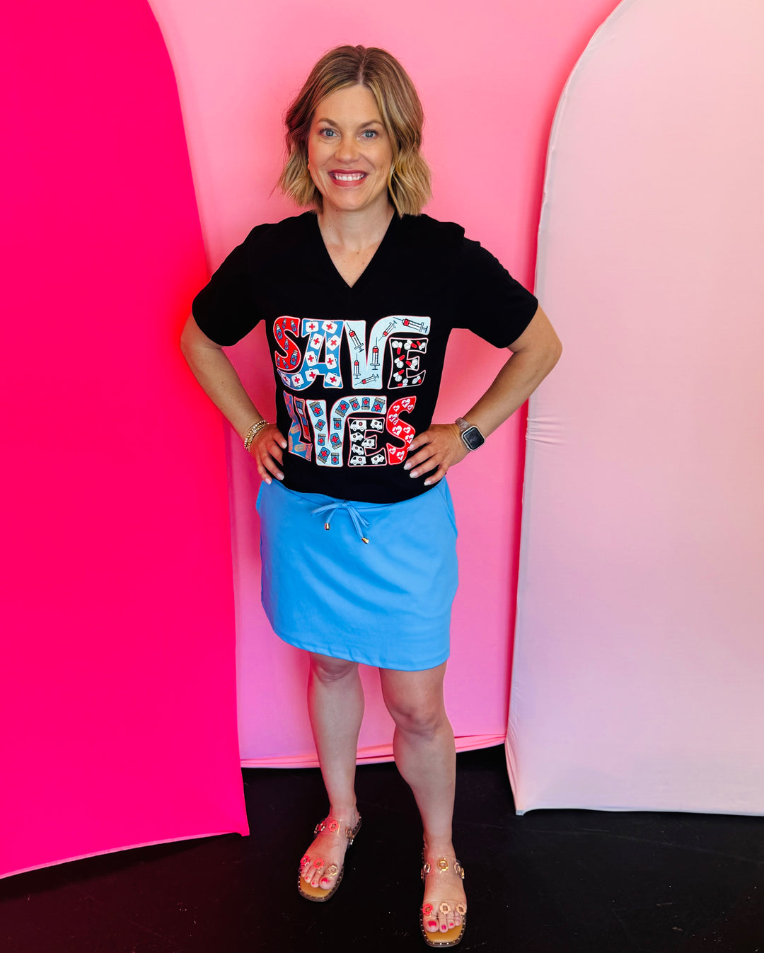 Save Lives V-Neck Tee
