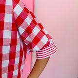 Red Gingham Top