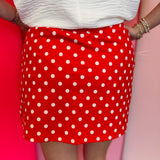 Red Polka Dot Skort