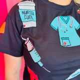 Sequin Nurse Things Top