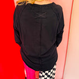 Black Raglan Top