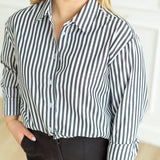 Perfect Wrinkle Free Black Stripe Shirt