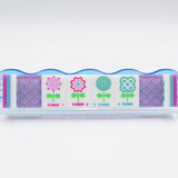 Crystal Confetti Purple Mahjong Tiles