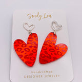 Valentine Red Heart Earrings