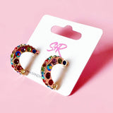 Rainbow Rhinestone Hoop
