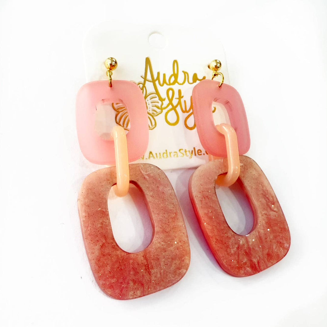 Ruby Pearl and Blush Dangles