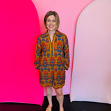 Toffee Boho Print Dress