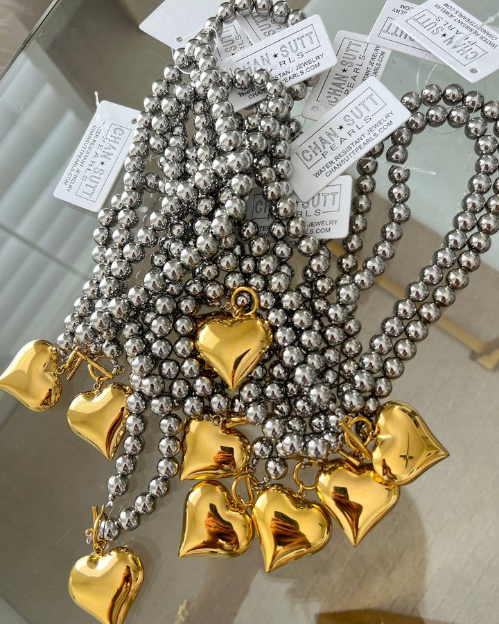 Glam Heart Necklace (Water Resistant)