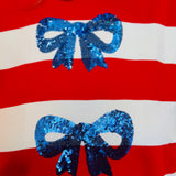 USA Sequin Bow Top