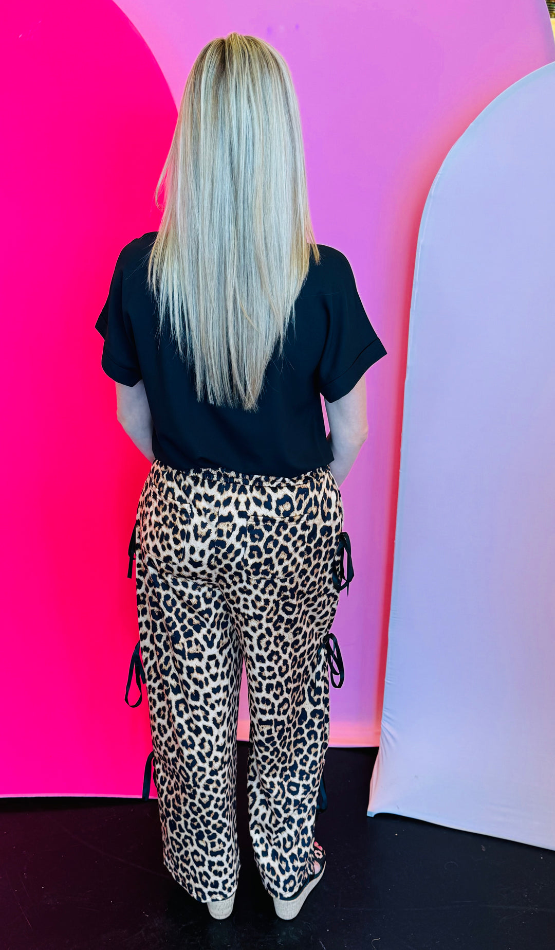 Leopard Bow Tie Pants