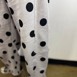 Grey & Black Polka Dot Barrel Pants