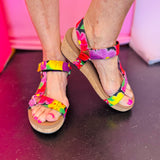 Corky's Don't Tempt Me Black Floral Sandals