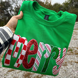 Green Merry Christmas Sweatshirt