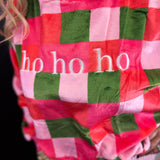 HO HO HO Fuzzy Checkered Sweatshirt