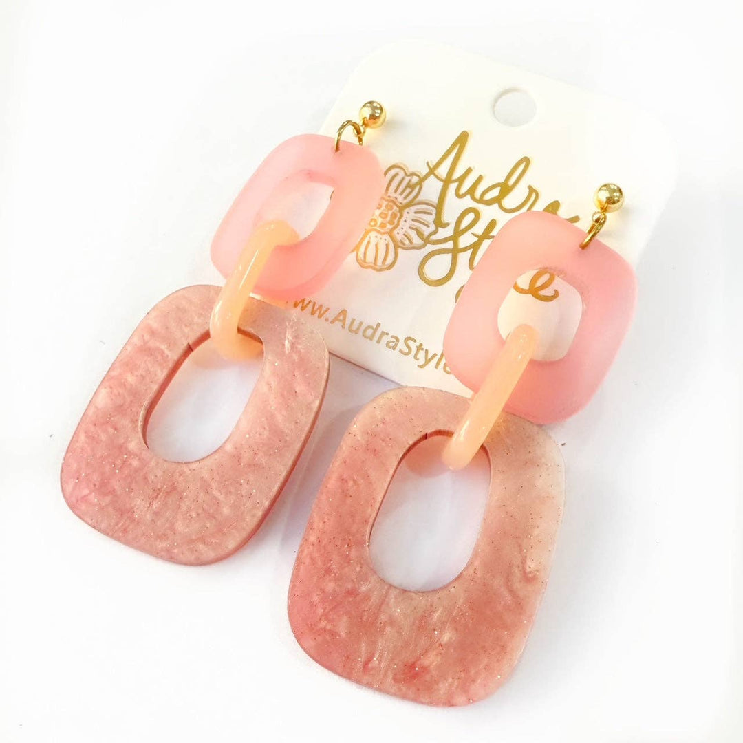Ruby Pearl and Blush Dangles