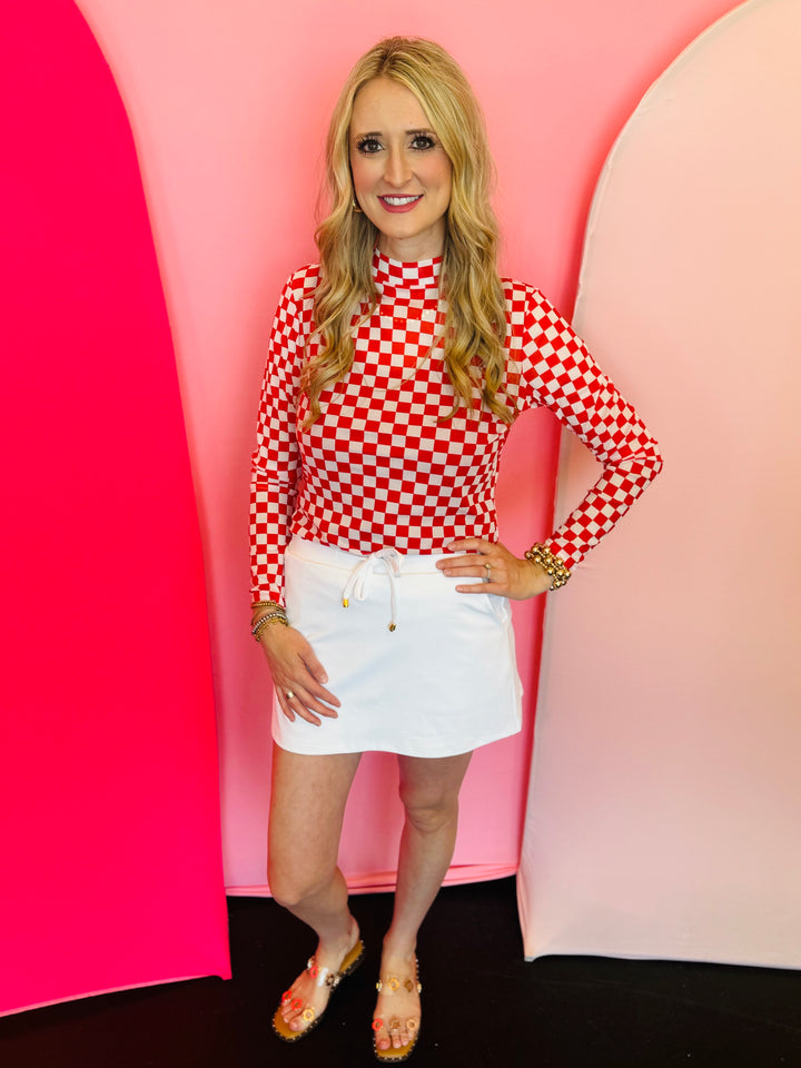 Red Pep Rally Mesh Top