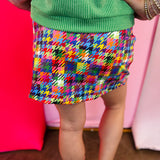 Happy Houndstooth Skort