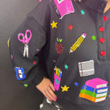 Neon Teacher Things Black Pullover
