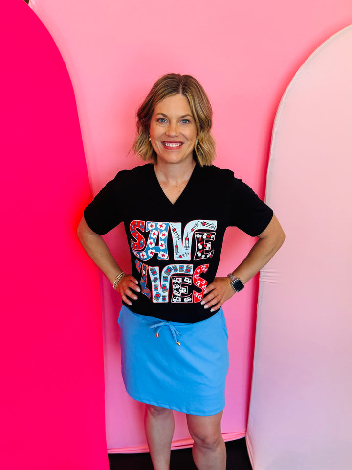 Save Lives V-Neck Tee