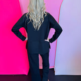 Black Scuba Lounge Set